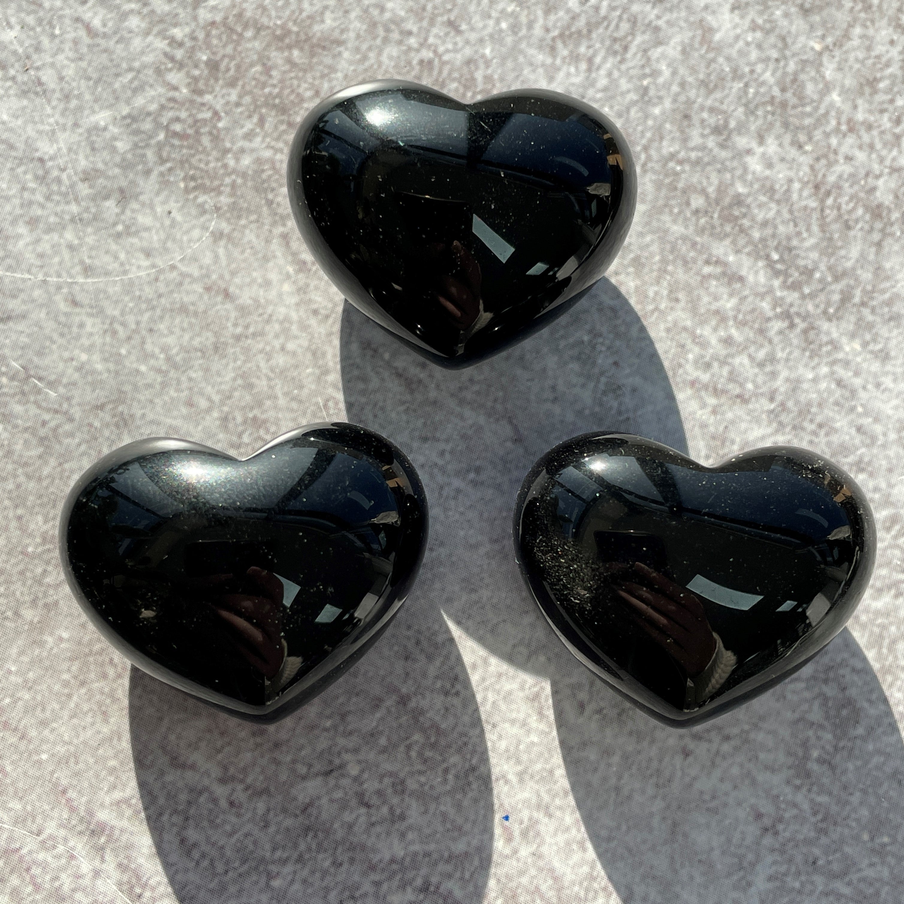 Black Obsidian Heart 3cm Black Obsidian Heart 3cm